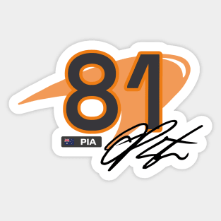 Formula 1 - Oscar Piastri Number. Sticker